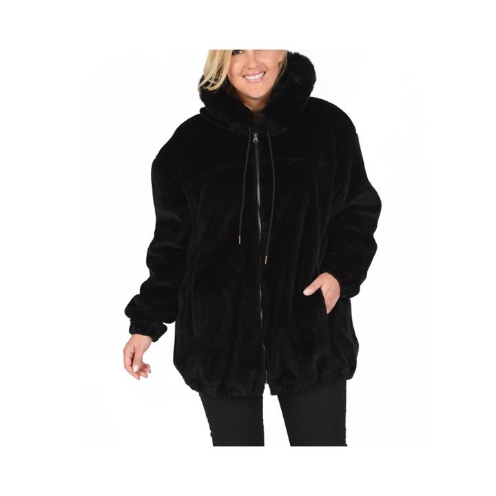 Excelled Reversible Faux-leather/faux-fur Jacket - Plus
