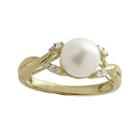 10k Gold Cultured Freshwater Pearl & Diamond-accent Ring