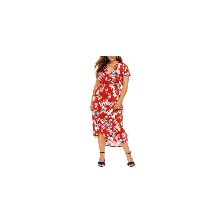 Fashion To Figure Meadow Print Hi-lo Maxi Dress - Plus