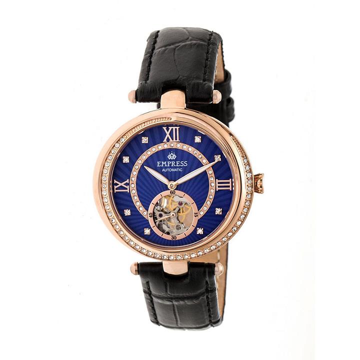 Empress Unisex Black Strap Watch-empem2106