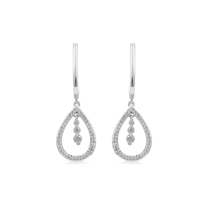 Diamond 10k Gold Drop Earrings