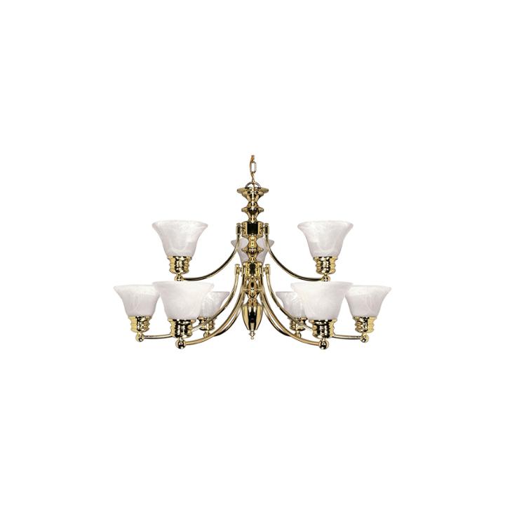Filament Design 9-light Polished Brass Chandelier
