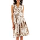 Jessica Howard Sleeveless Faux-wrap Shirtdress