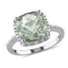 Womens 1/10 Ct. T.w. Green Amethyst Sterling Silver Cocktail Ring