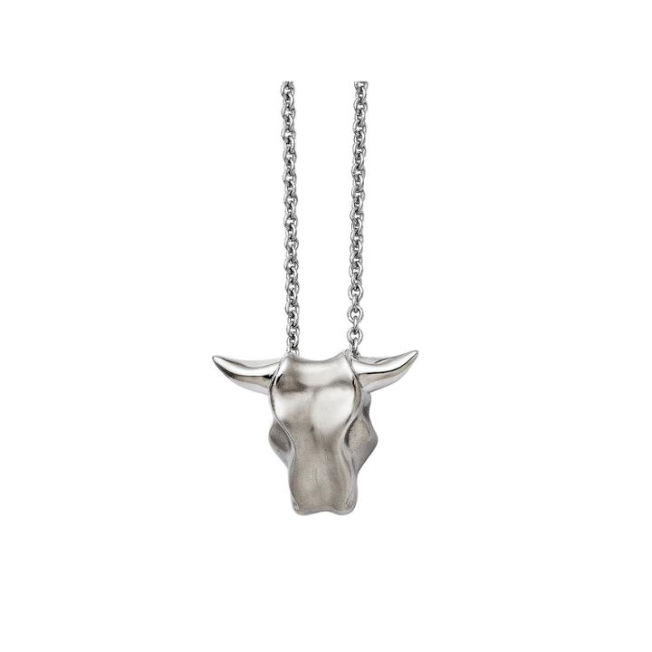Mens Stainless Steel Bulls Head Pendant