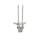 Mens Stainless Steel Bulls Head Pendant