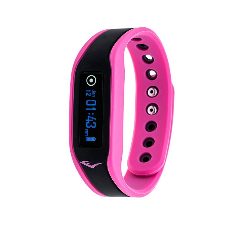 Everlast Womens Pink Rubber Tracker Watch