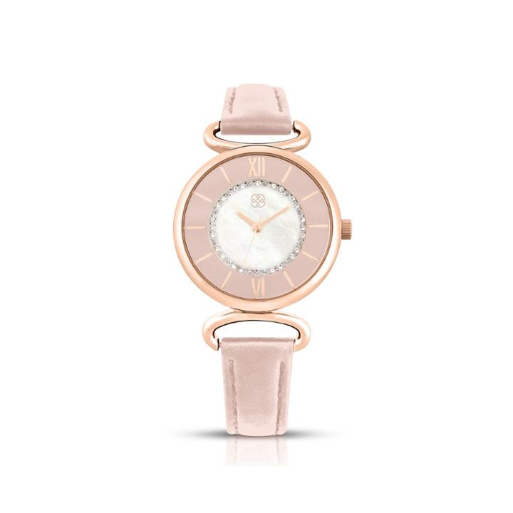 Daisy Fuentes Womens Pink Strap Watch-df108rglp