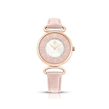 Daisy Fuentes Womens Pink Strap Watch-df108rglp