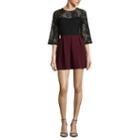 Speechless 3/4 Sleeve Fit & Flare Dress-juniors