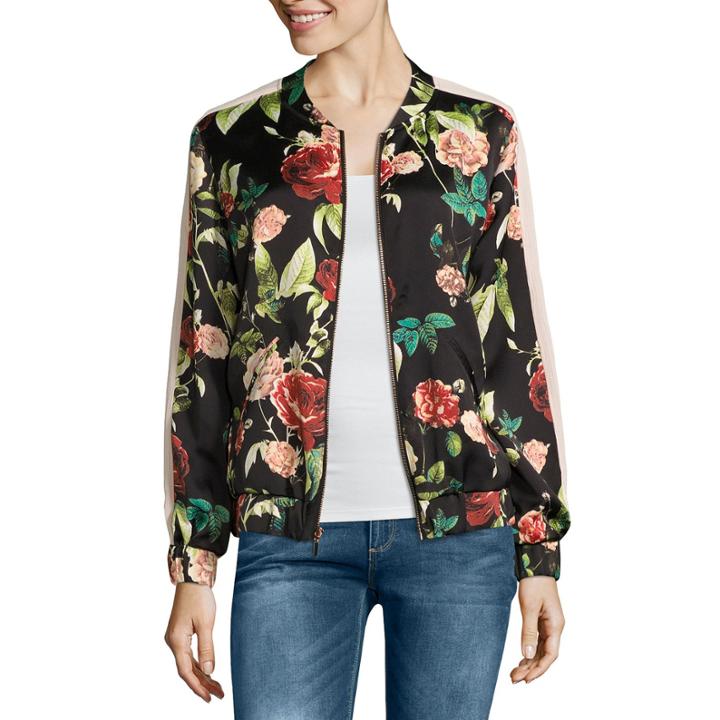 I Jeans By Buffalo Floral Bomber Jacket
