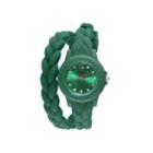 Tko Orlogi Womens Crystal-accent Braided Green Silicone Strap Wrap Watch