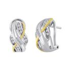 1/4 Ct. T.w. Diamond Two-tone Crossover Earrings