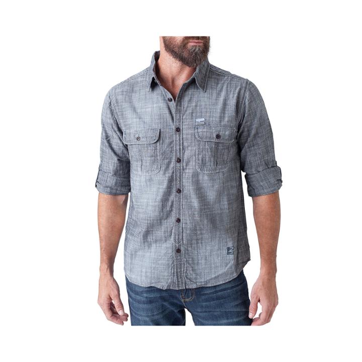 Seven7 Long-sleeve Chambray Woven Shirt