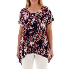 A.n.a Short-sleeve High-low Swing T-shirt - Plus