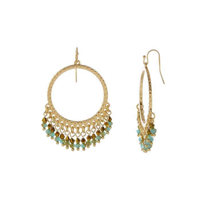 Natasha Shakey Beaded Gold-tone Earrings