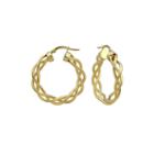 Made In Italy 14k Yellow Gold 28mm Intertwined Hoop Earrings