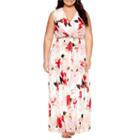 Dr Collection Sleeveless Floral Maxi Dress-plus