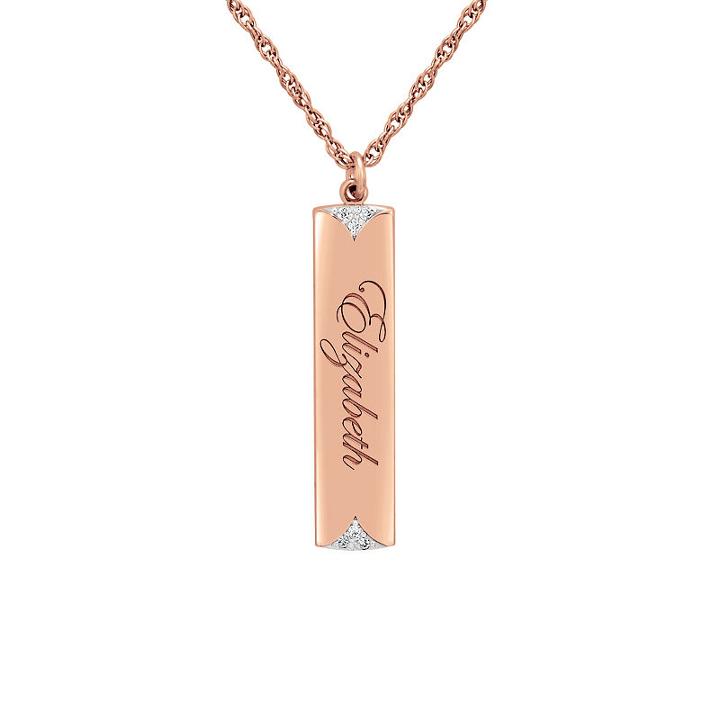 Womens Diamond Accent Genuine White Diamond 14k Gold Round Pendant Necklace