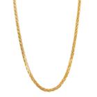 14k Yellow Gold Diamond-cut Wheat Chain 24 Necklace