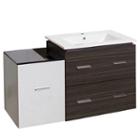 37.75-in. W Wall Mount Dawn Grey Vanity Set For 1hole Drilling