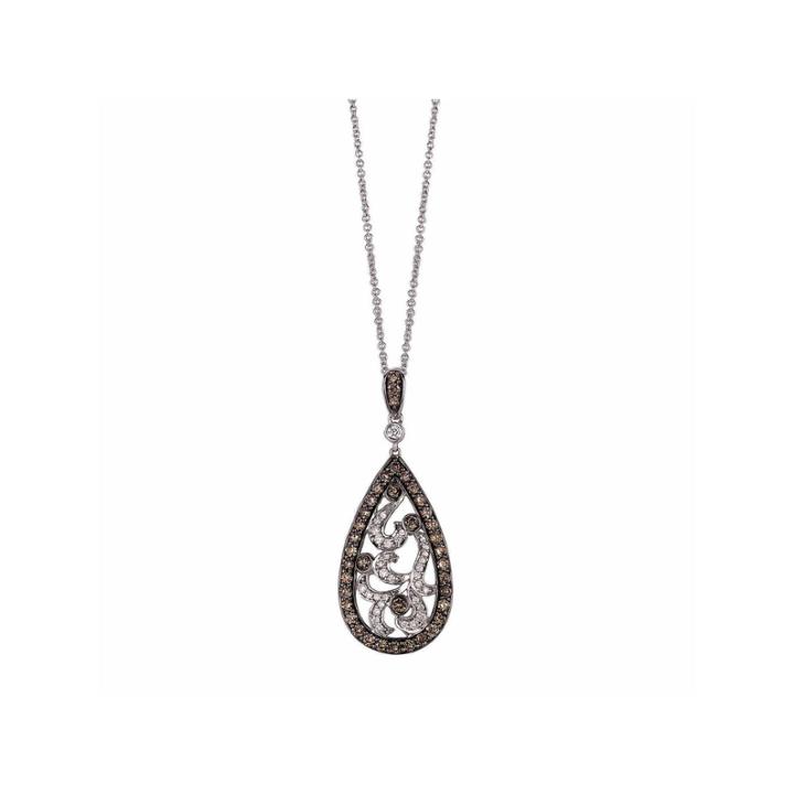 Levian Corp Le Vian Womens 1 Ct. T.w. White Diamond 14k Gold Pendant Necklace