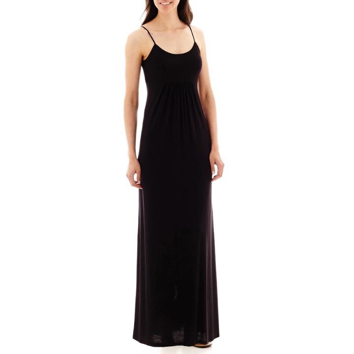 A.n.a Sleeveless Shirred Empire-waist Maxi Dress