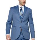Jf J.ferrar Light Blue Twill Slim Fit Suit Jacket