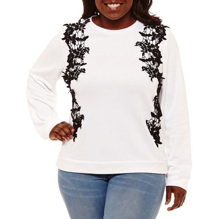 Project Runway Lace Front Sweatshirt - Plus