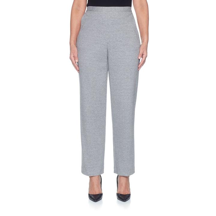 Alfred Dunner Play Date Knit Flat Front Pants-misses Short