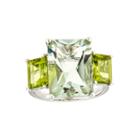 Limited Quantities Parasiolite And Peridot Sterling Silver Ring
