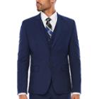 J.ferrar Dark Blue Texture Jacket-slim