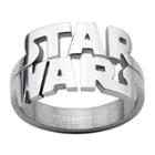 Star Wars Logo Cutout Mens Stainless Steel Ring