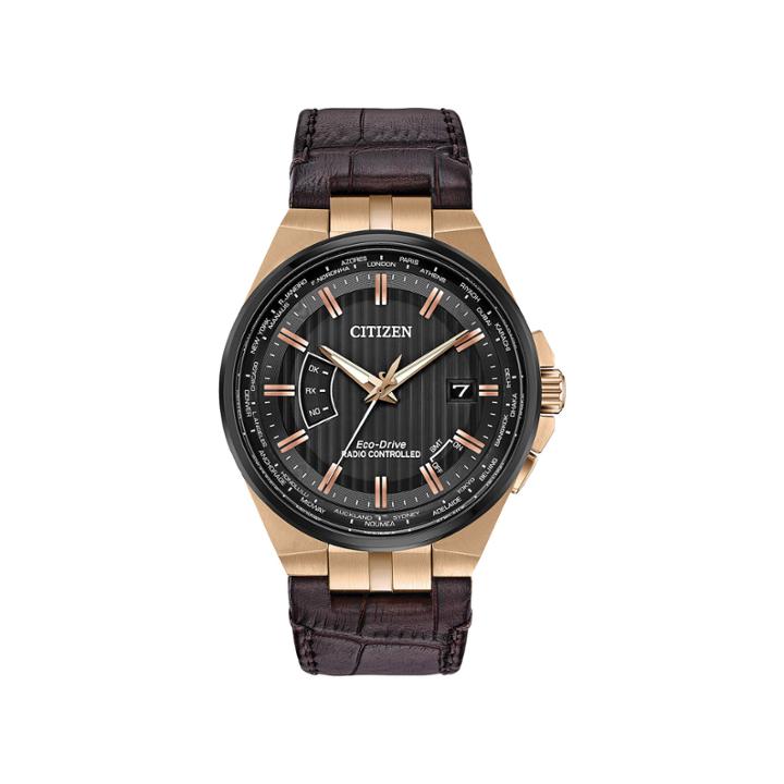 Citizen Mens Brown Strap Watch-cb0168-08e