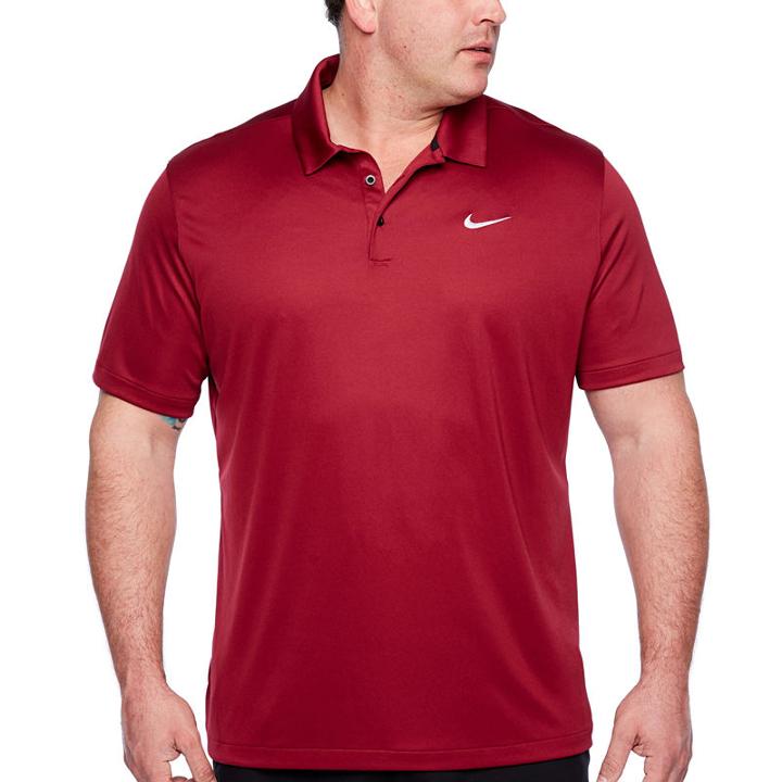 Nike Embellished Short Sleeve Knit Polo Shirt Big And Tall