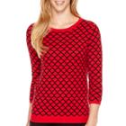 Liz Claiborne 3/4-sleeve Iconic Crewneck Sweater - Tall