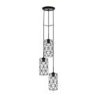 Eglo Estevau 2 3-light 13 Inch Matte Black Multi Pendant Ceiling Light