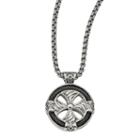 Edward Mirell Mens Stainless Steel Pendant Necklace