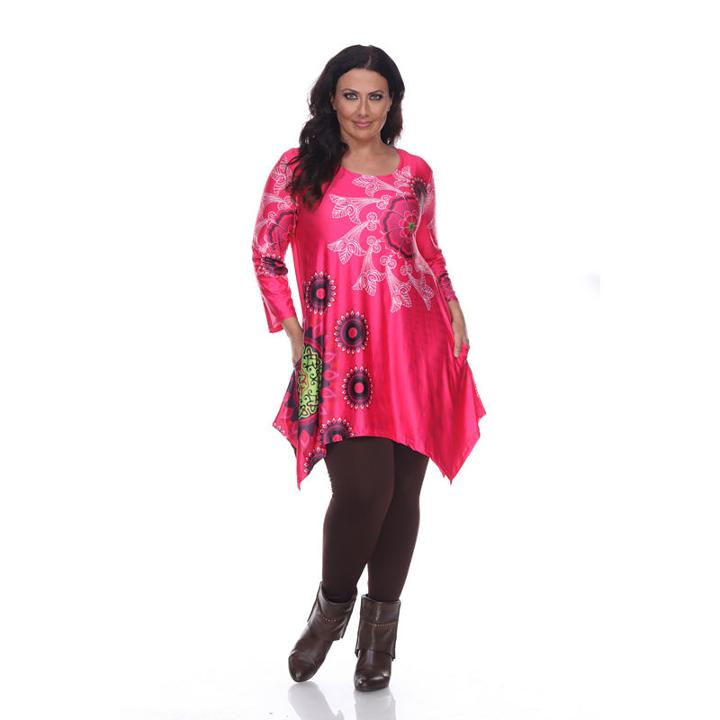 White Mark Rowena Tunic Top-plus