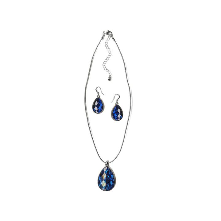 Mixit Blue Teardrop Jewelry Set