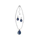 Mixit Blue Teardrop Jewelry Set