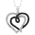 Diamonart Womens 1 1/3 Ct. T.w. White Cubic Zirconia Sterling Silver Pendant Necklace