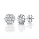 Diamond Blossom 1 Ct. T.w. Round White Diamond 10k Gold Stud Earrings
