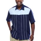 Havanera&trade; Poly Front Piped Yoke Short Sleeve Shirt