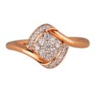 Womens 1/4 Ct. T.w. White Diamond 10k Gold Cluster Ring
