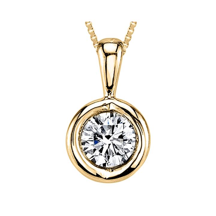 Sirena 1/8 Ct. T.w. Diamond 14k Yellow Gold Pendant Necklace