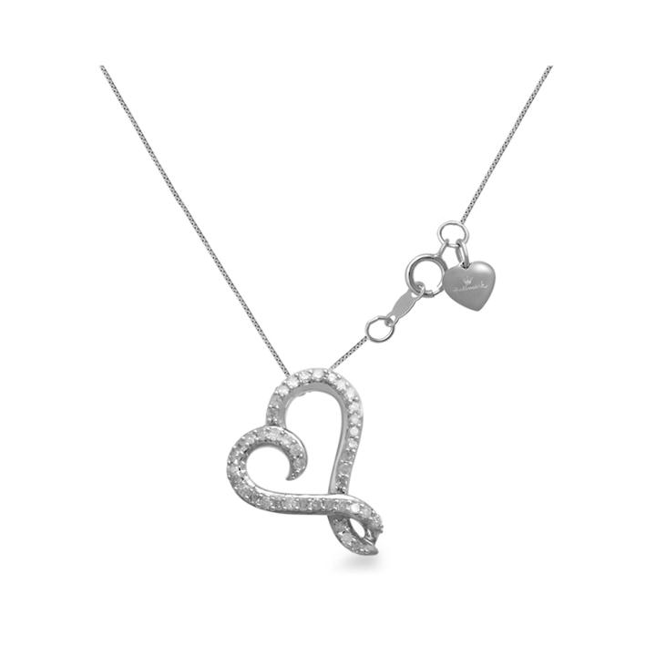 Hallmark Diamonds 1/10 Ct. T.w. Diamond Heart Pendant Necklace