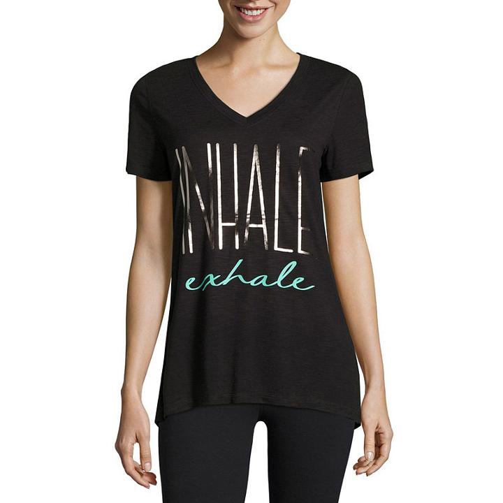Xersion Short Sleeve Crew Neck T-shirt-womens Petite
