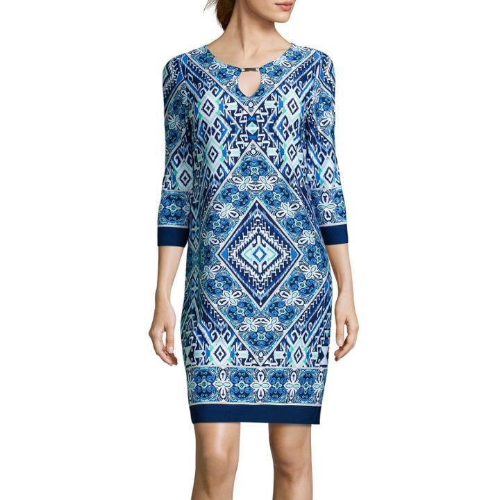 Tiana B. 3/4-sleeve Shift Dress