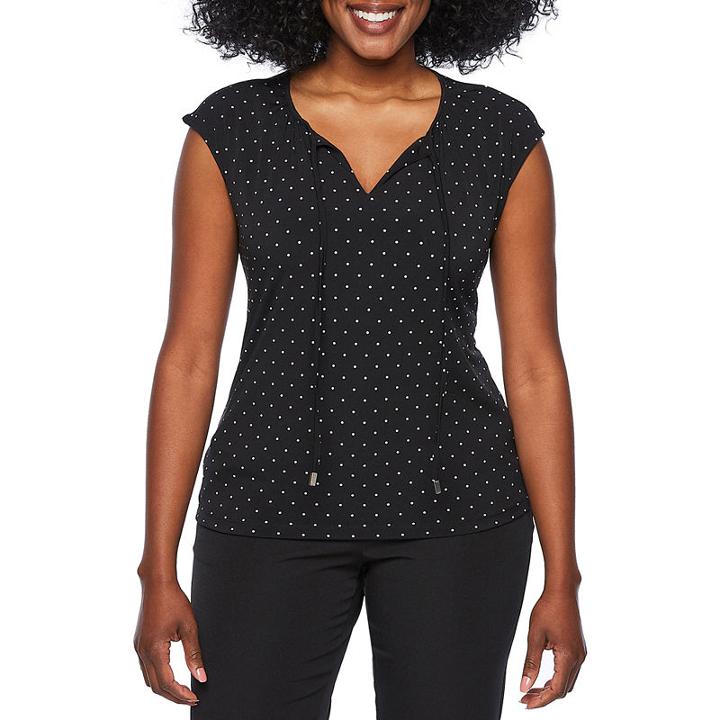 Liz Claiborne Sleeveless T-shirt-womens Petites